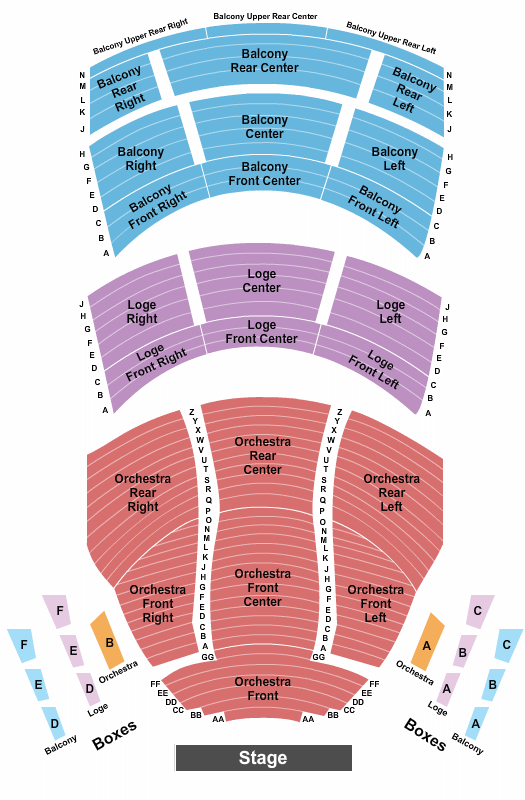 Procter & Gamble Hall Les Miserables Seating Chart